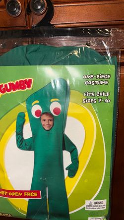GUMBY. Child. Boys / Girls. Halloween costume size 7–10 new.