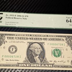 64 PPQ GRADED $1 Note 2006- ($40)