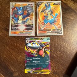 Pokemon cards Lucario V Vstar Mega Sharpedo EX