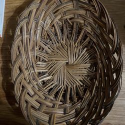 Vintage Large Oval Woven Basket