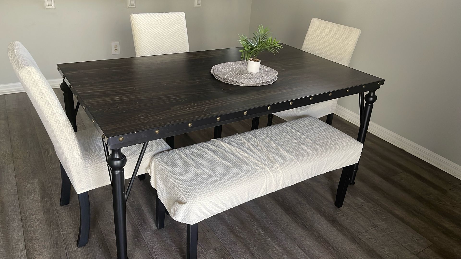 Dining Table Set And Chairs Bench With Covers