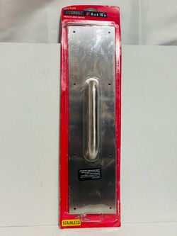 NEW Everbilt 4x16 Stainless Steel Pull Plate Door Handle 14(contact info removed)47