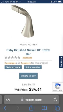 Oxby towel bar hotsell