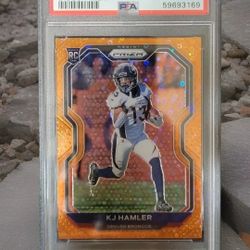 2020 Prizm Orange Disco Kj Hamler Broncos Rookie Psa 10 Gem Mint