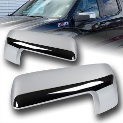For 2019-2025 Chevy Silverado / GMC Sierra 1500 Chrome Top Half Mirror Covers -(2-MC-2033
