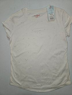 Cat & Jack Girls Glitter T-Shirt Size M (7/8)
