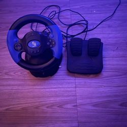 Gaming wheel and petals combo