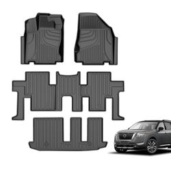 Floor Mats Custom for 2013-2020 Nissan Pathfinder/2014-2021 Infiniti QX60/2013 Infiniti JX35