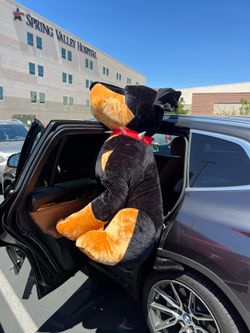 Huge Plush Dog – Jumbo Carnival Prize Doberman/Rottweiler Style