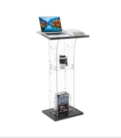 Acrylic Rolling Podium Stand  *Brand New*