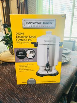 New Hamilton beach commercial stainless steel coffee urn