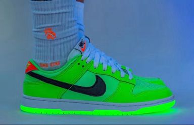 Glow in the Dark Nike Dunk Low Splash Volt