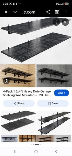 Heavy duty garage shelves