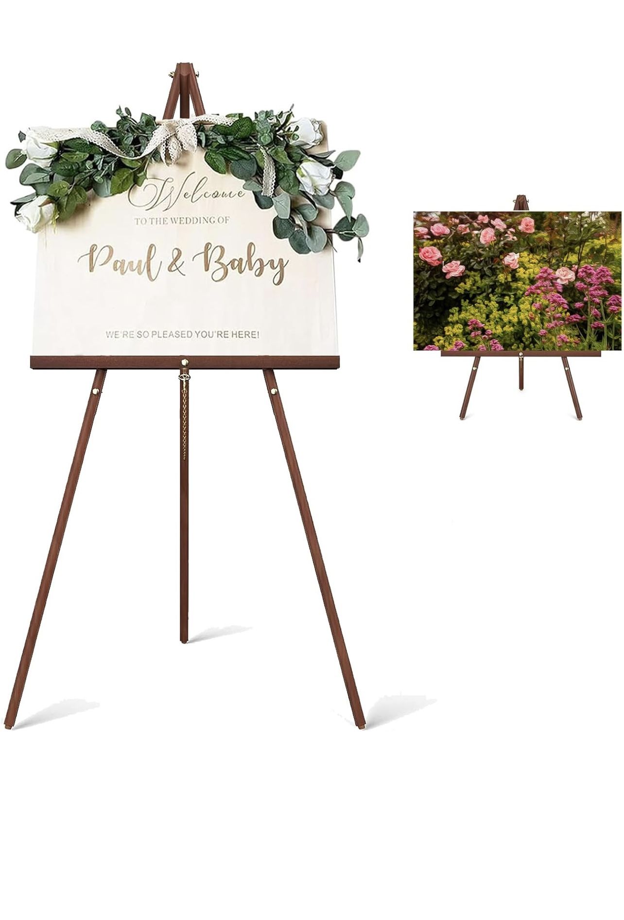 Gold & Wooden Easels – Perfect for Weddings, Events, & Displays