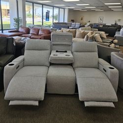 Fabric Reclining Sofa  - Greymel 