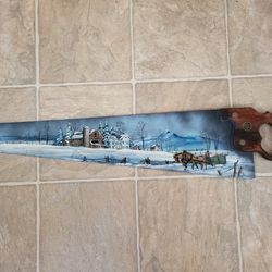 Hand Painted Hand Saw