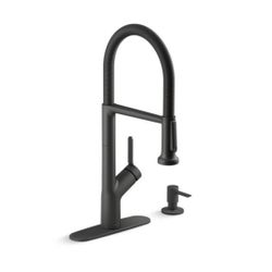 Setra Single-Handle Semi-Professional Kitchen Sink Faucet in Matte Black