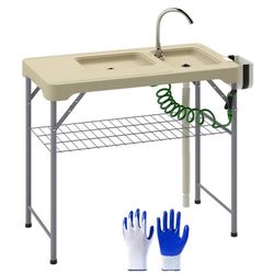 Folding Cleaning Table With Sink