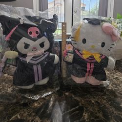 Hello Kitty And Kuromi Graduation Plush 