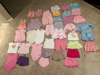 Clothes 12 months 38 items girls baby dresses pants shirts toddler