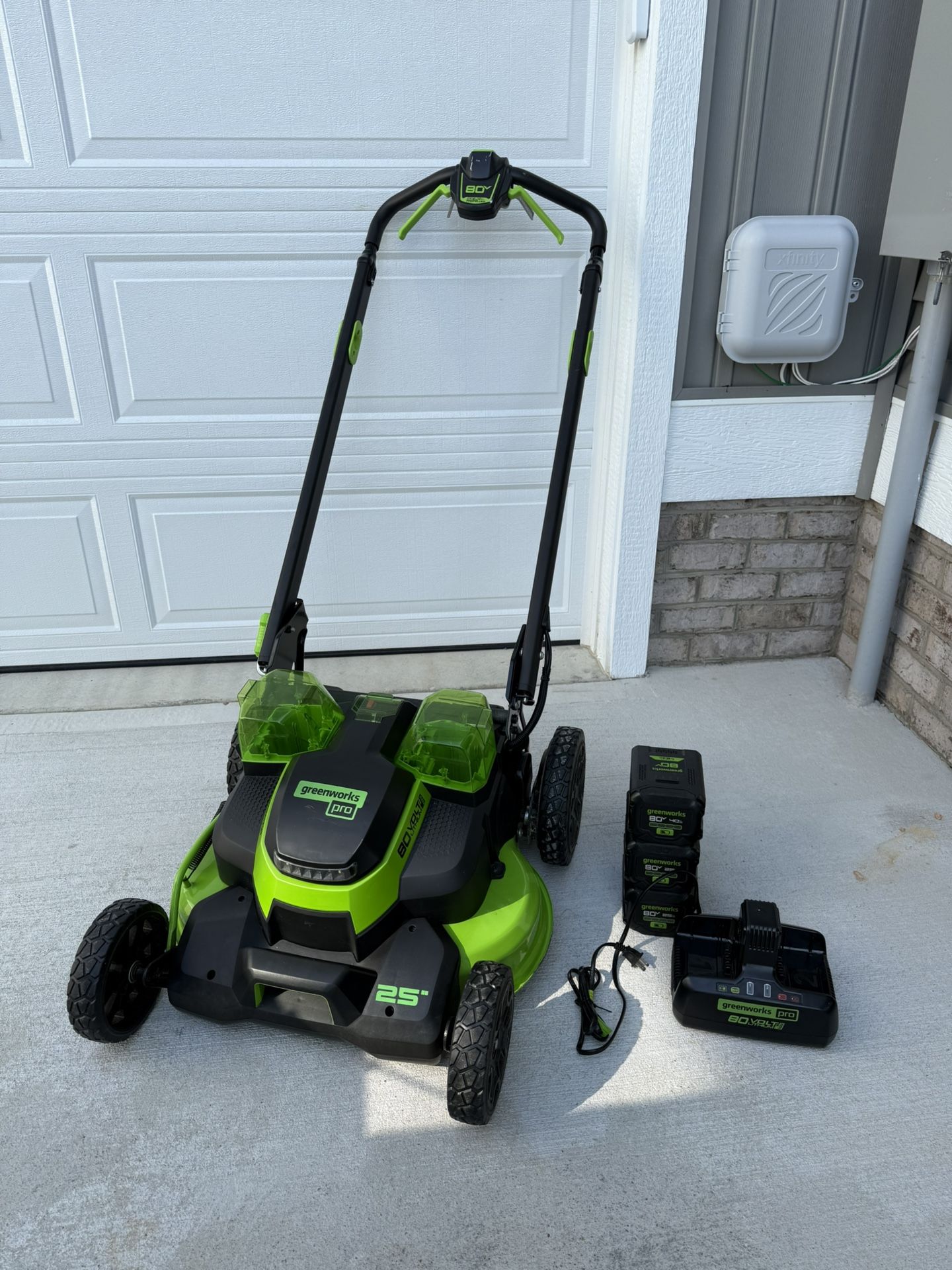 Greenworks Pro 80V lawn mower - 25in, Dual Blades