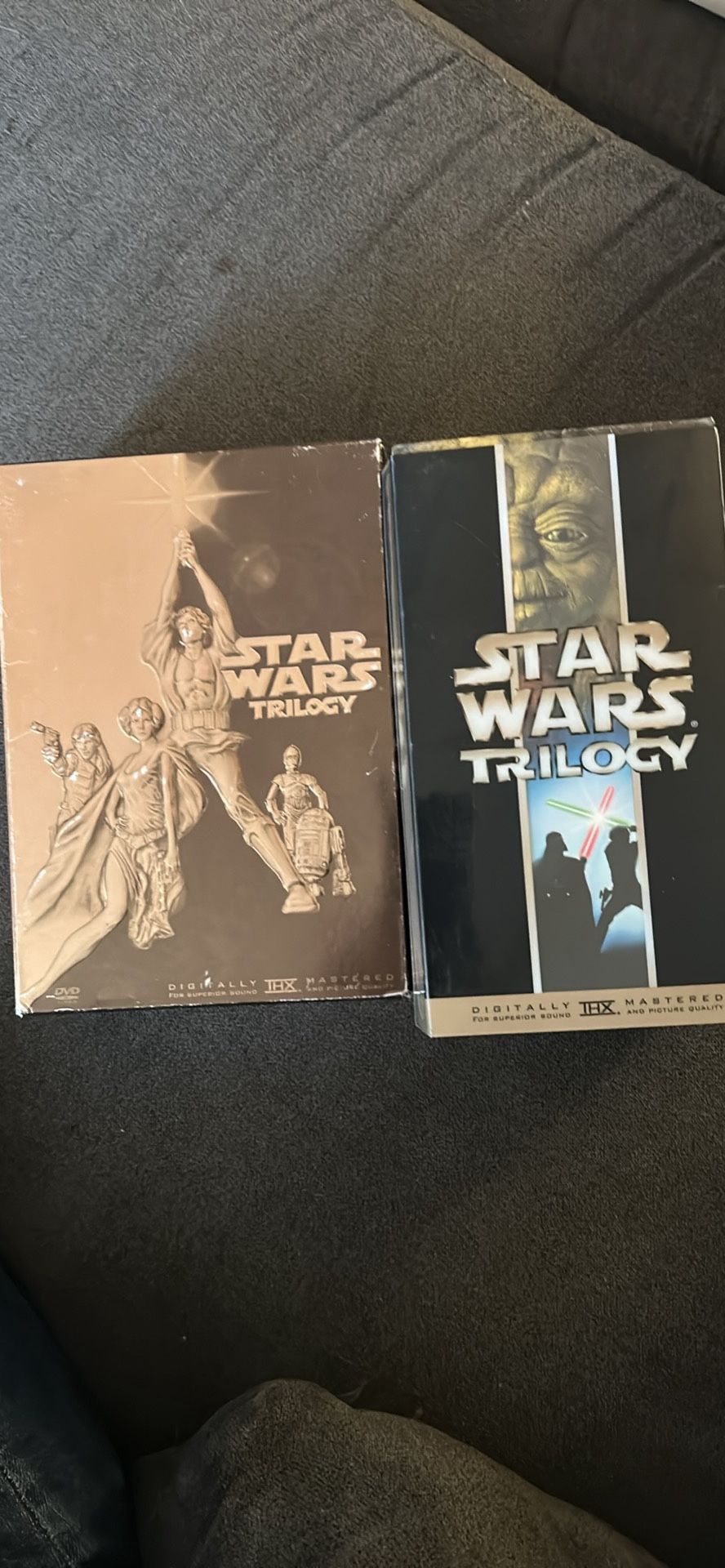 STAR WARS TRILOGY DVD (2004) and VHS (2000) sets