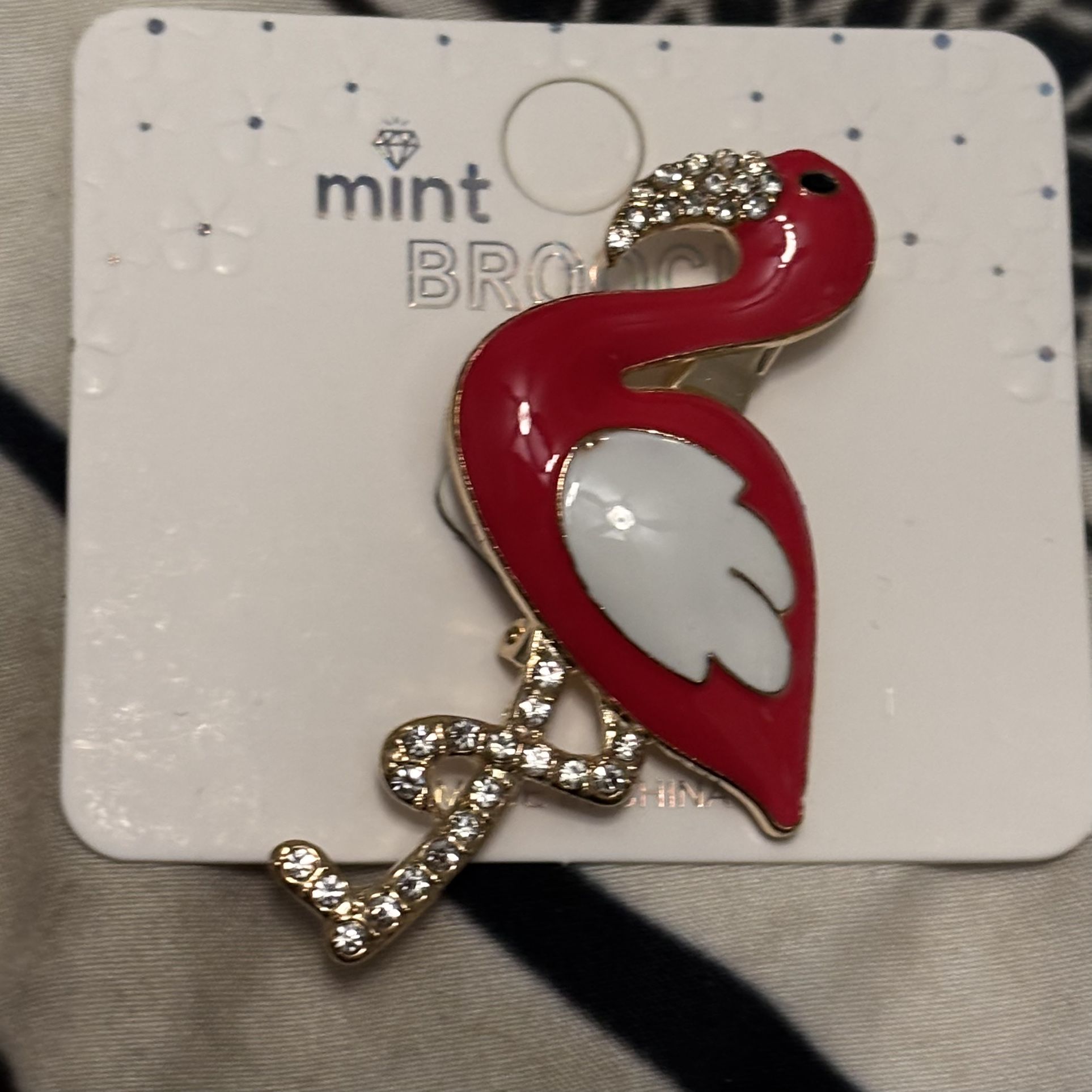 Hot Pink Flamingo Brooch