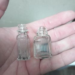 Cutex Ribbed Clear Glass Hottles