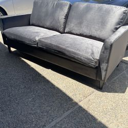 Brand New Grey Velvet Sofa, Retails For Over $600