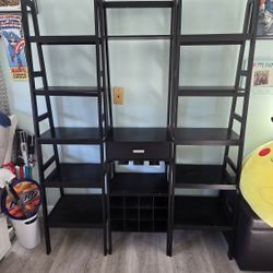 3 separate shelving unit set