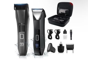 Beatslm Manscape Beard Trimmer for Men, Groin & Body Hair Trimmer, Ball Shaver, Nose Hair Clippers, All-in-One IPX7 Waterproof Men's Wet/Dry Groomer K