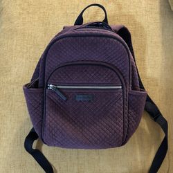 Purple Suede Book Bag