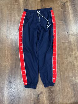 Nike navy track pants with red stripes Size XL