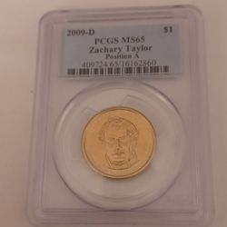 Zachary Taylor Presidential Dollar Position A MS66