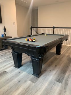 Solid Wood Slate Pool Table