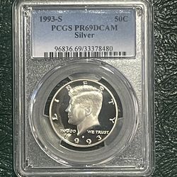 90% silver proof - 1993 S Half dollar - PCGS PR69 DCAM