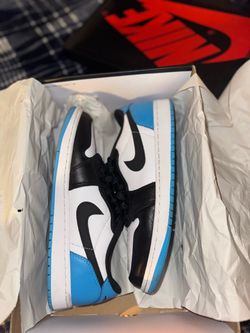 Jordan 1 Retro Low OG Black Dark Powder Blue