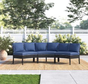 Patio Sofa Sets Round Patio Furniture Curved Patio Furniture Semicircle Patio Furniture Half Moon Patio Furniture Set, 🆕🚚🚛🆕