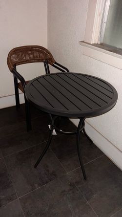 LonG 3pc Steel Woven Bistro Set