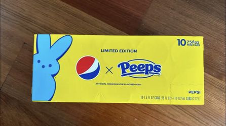Limited Edition Pepsi Peeps 10 X 7.5 oz Yellow Easter