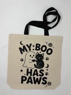 My Boo Has Paws Canvas Tote Bag