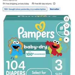 size 3 baby dry pampers