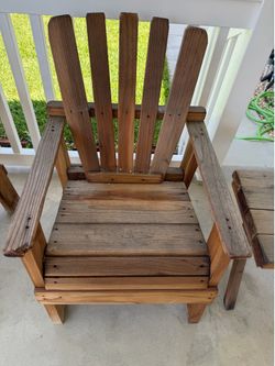 wood adirondack chairs with table