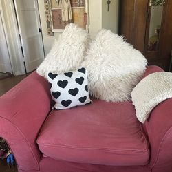 Free Pottery Barn Chair And Half  & Large Ottoman