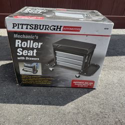 PITTSBURGH Mechanics Roller Seat with Drawers