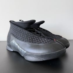 Jordan 15 Black/Red Bred sz 12
