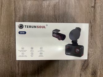 Brand new TERUNSOUL D016 4K Ultra HD Dual-Camera Dash Cam, still in the original box!
