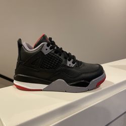 Jordan 4 Bred Reimagined Retro Little Kids Shoes Size 10.5C