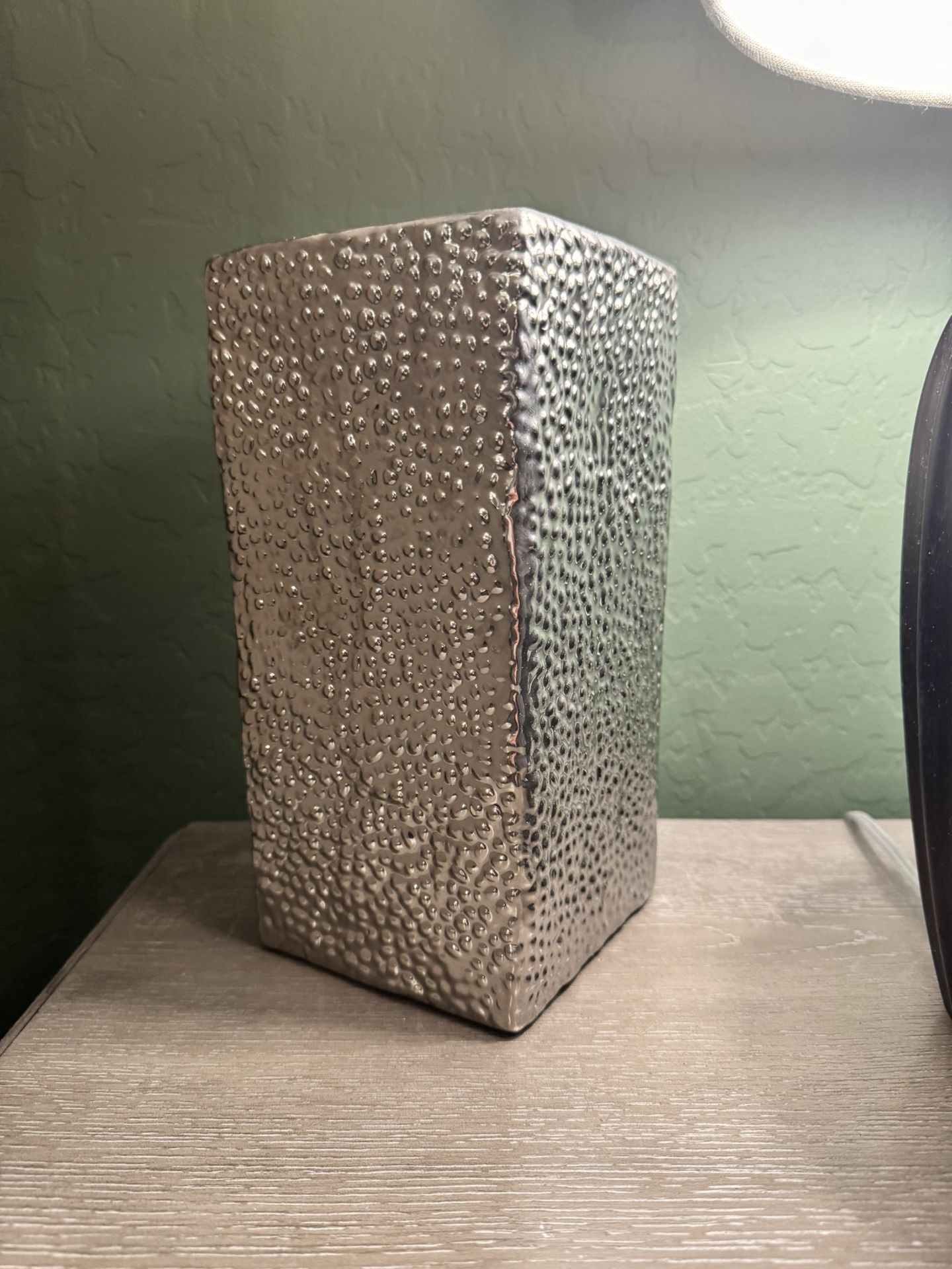 Textured Silver Vase