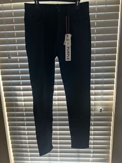 Purple Brand P001 Black Raw Skinny Fit Jeans